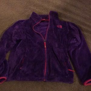 North Face Purple Fuzzy Coat